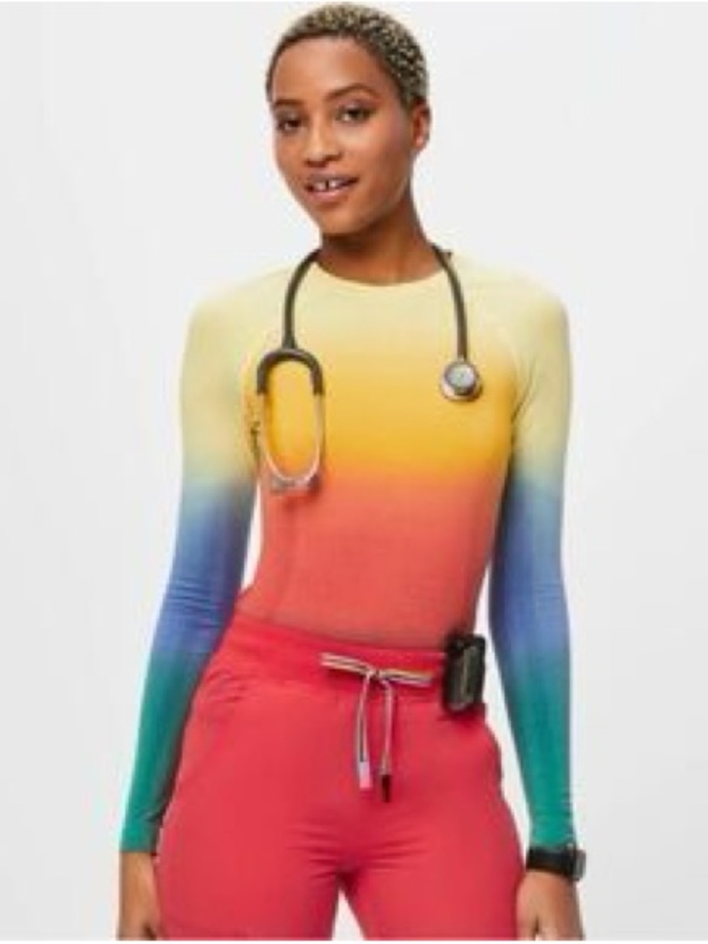 ISO!!!!! Figs Rainbow Ombre Long Sleeve Top.